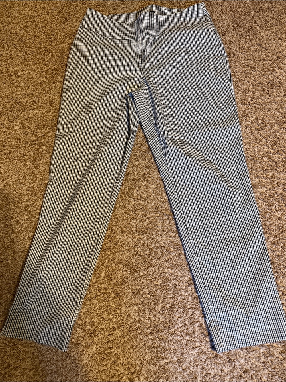 Counterparts Black and White Checked Ankle Pants